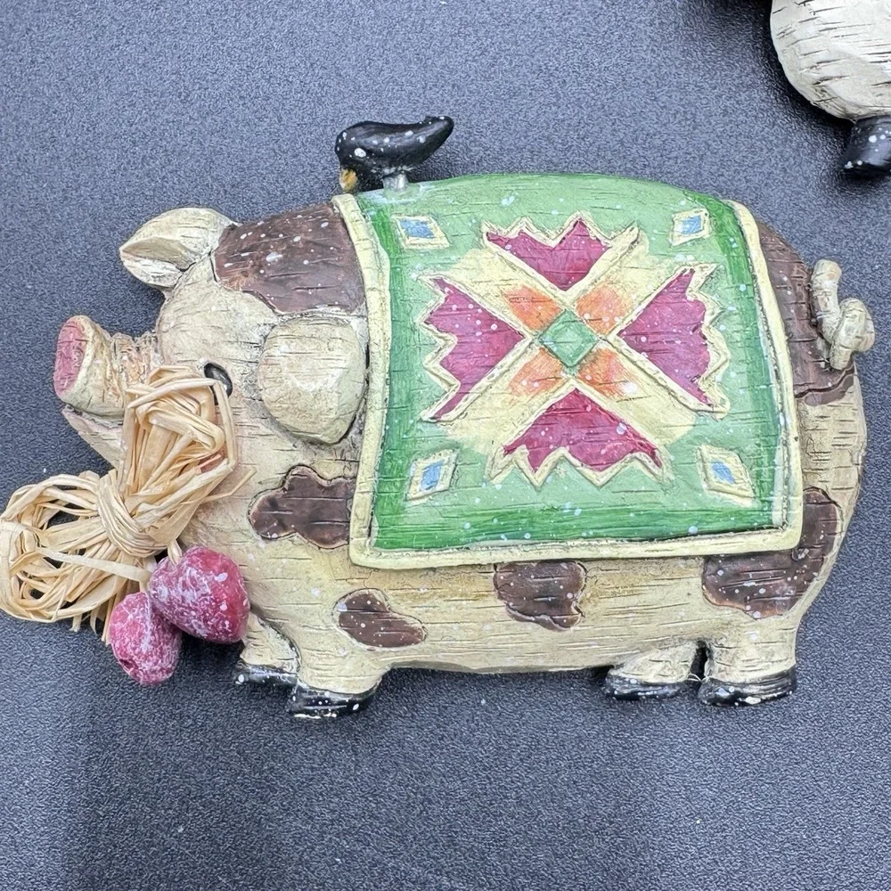 VTG Avon Barnyard Animals Cottagecore Refrigerator Magnets Lot Of 5 Farm Country